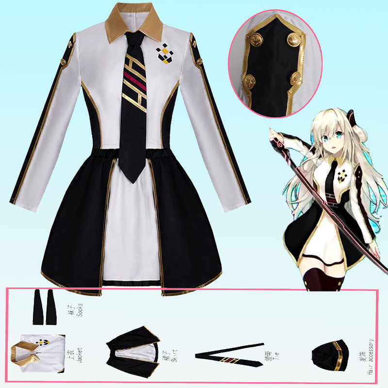 Anime Cosplay Outfit - Anime Womens Costume Cosplay Suit Sky