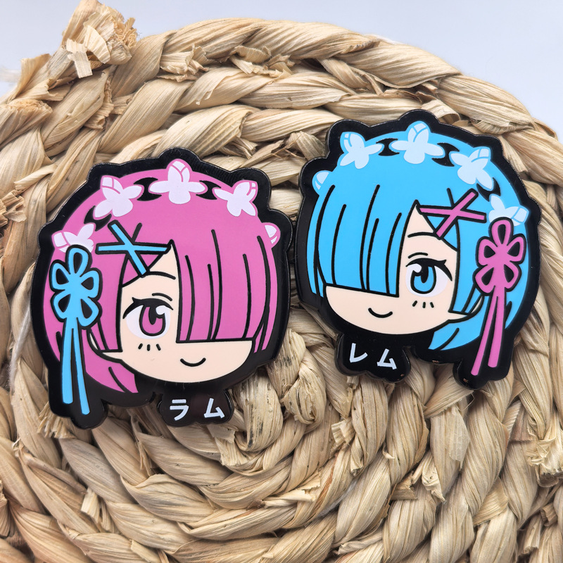 Ram Rem Metal Badges Anime Re: - Anime Cosplay Rem ulasan dan harga