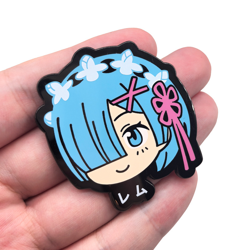 Ram Rem Metal Badges Anime Re: - Anime Cosplay Rem ulasan dan harga