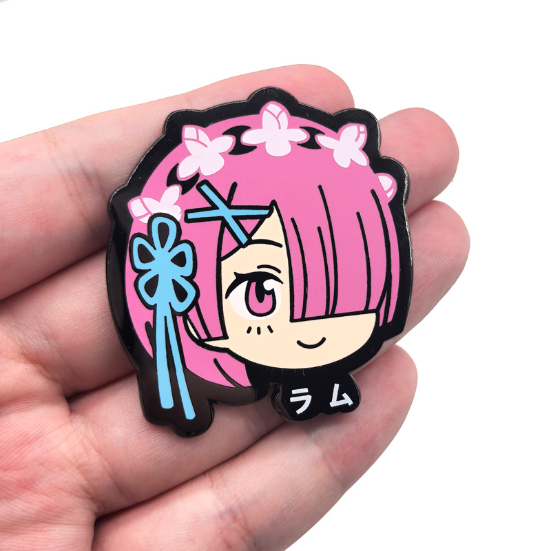 Ram Rem Metal Badges Anime Re: - Anime Cosplay Rem ulasan dan harga