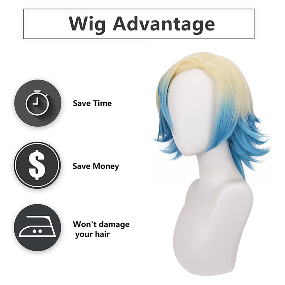 Michael Kaiser Cosplay Wig Blu - Anime Cosplay Duo ulasan dan harga