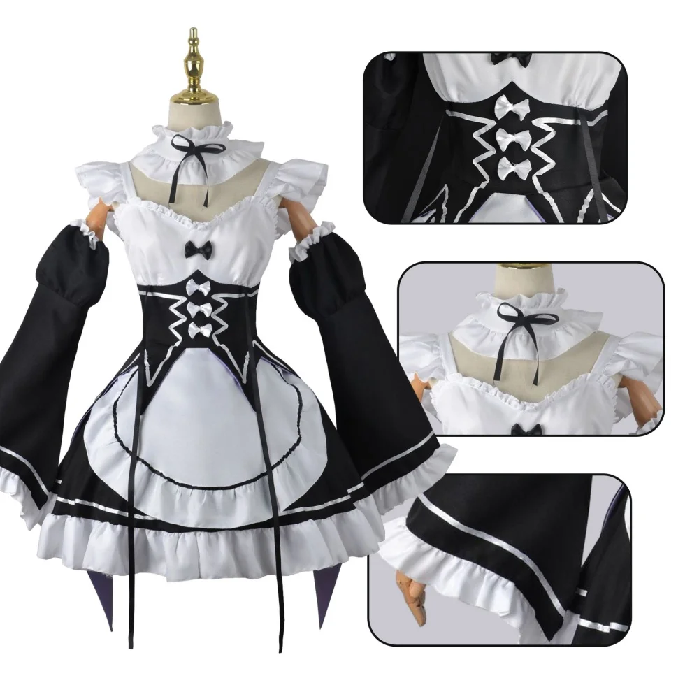 Anime Ram Rem Maid Cosplay Re  - Anime Cosplay Rem ulasan dan harga