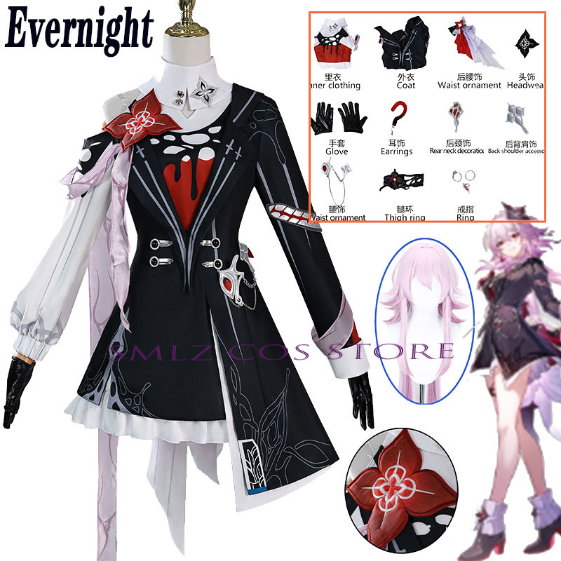 Newly Evernight Cosplay Honkai - Anime Cosplay Outfit ulasan dan harga