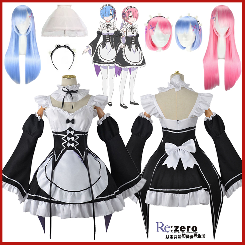 Anime Ram Rem Lolita Meid Cosp - Anime Cosplay Rem ulasan dan harga