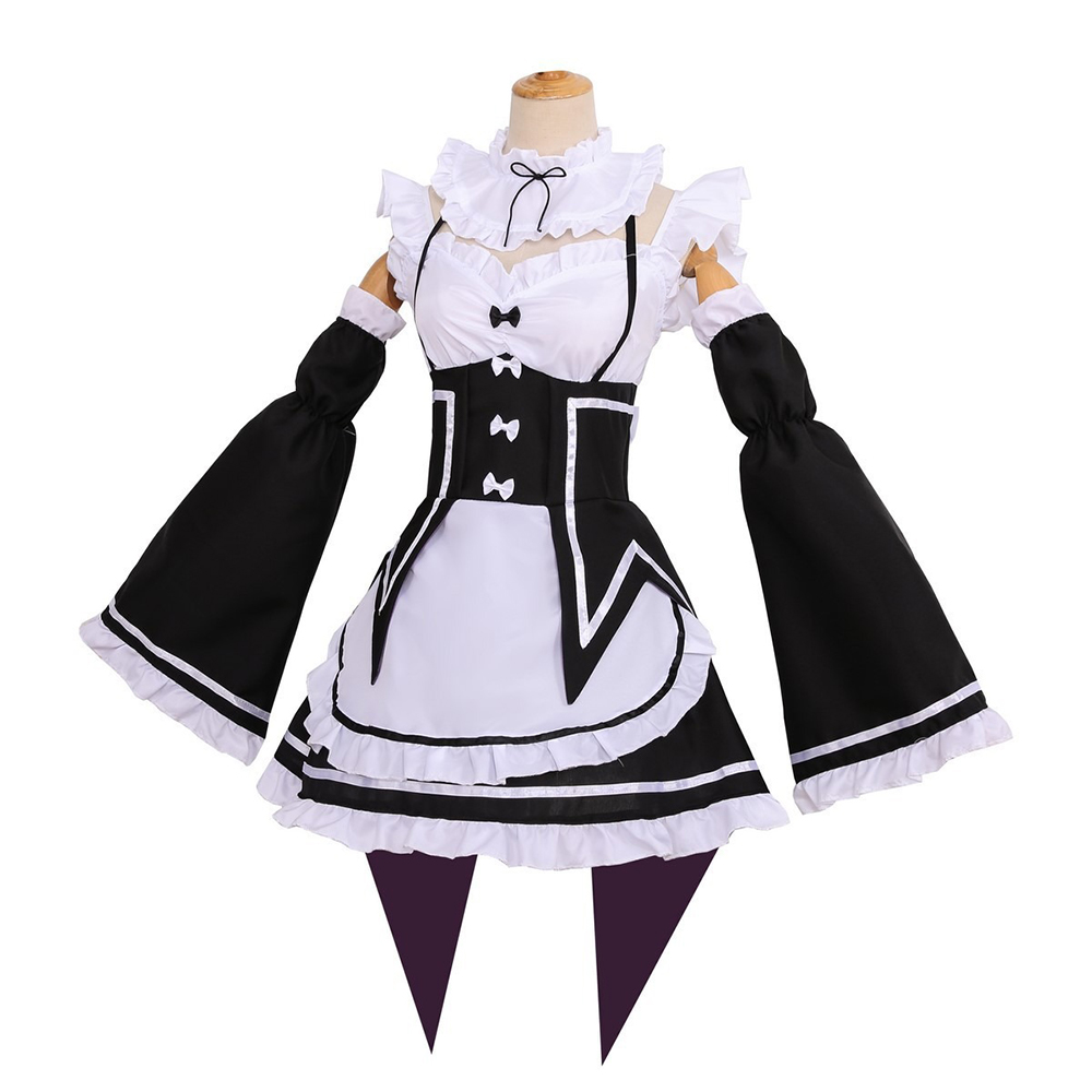 Re Zero Ram Rem Cosplay Costum - Anime Cosplay Rem ulasan dan harga