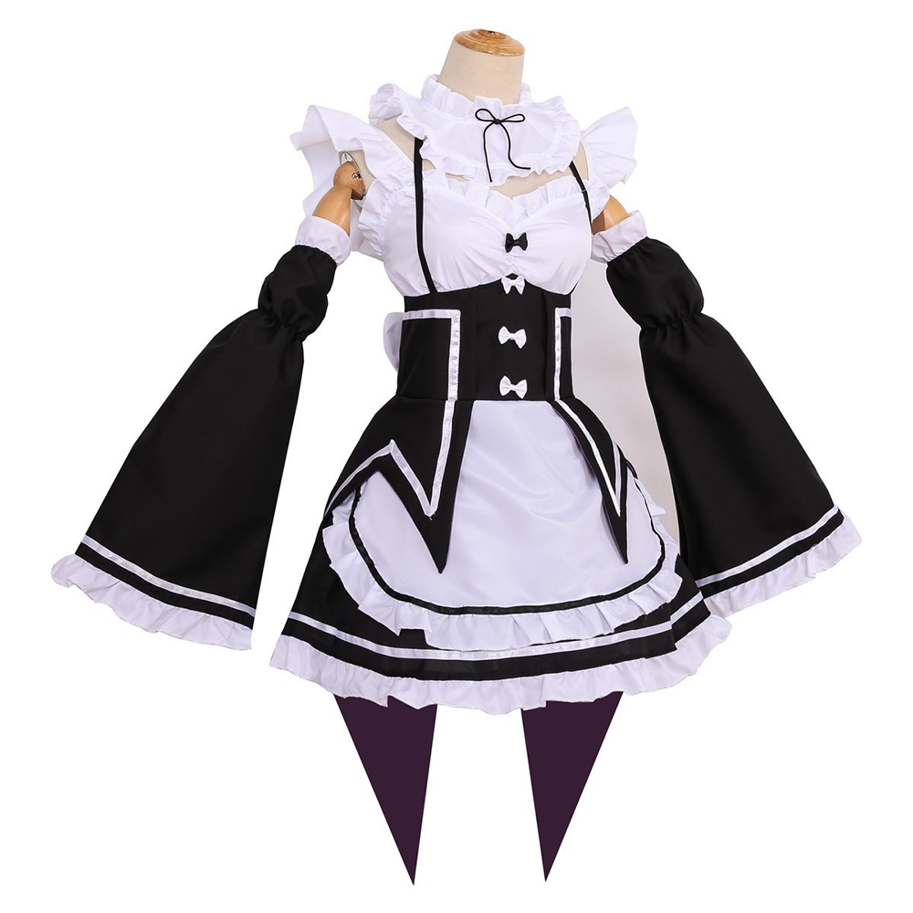 Re Zero Ram Rem Cosplay Costum - Anime Cosplay Rem ulasan dan harga
